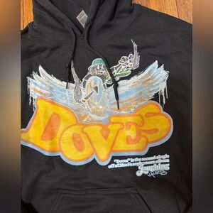 Mavi Hoodie  Small  Black Rapper Hip Hop Laughing So Hard It Hurts Doves Graphic